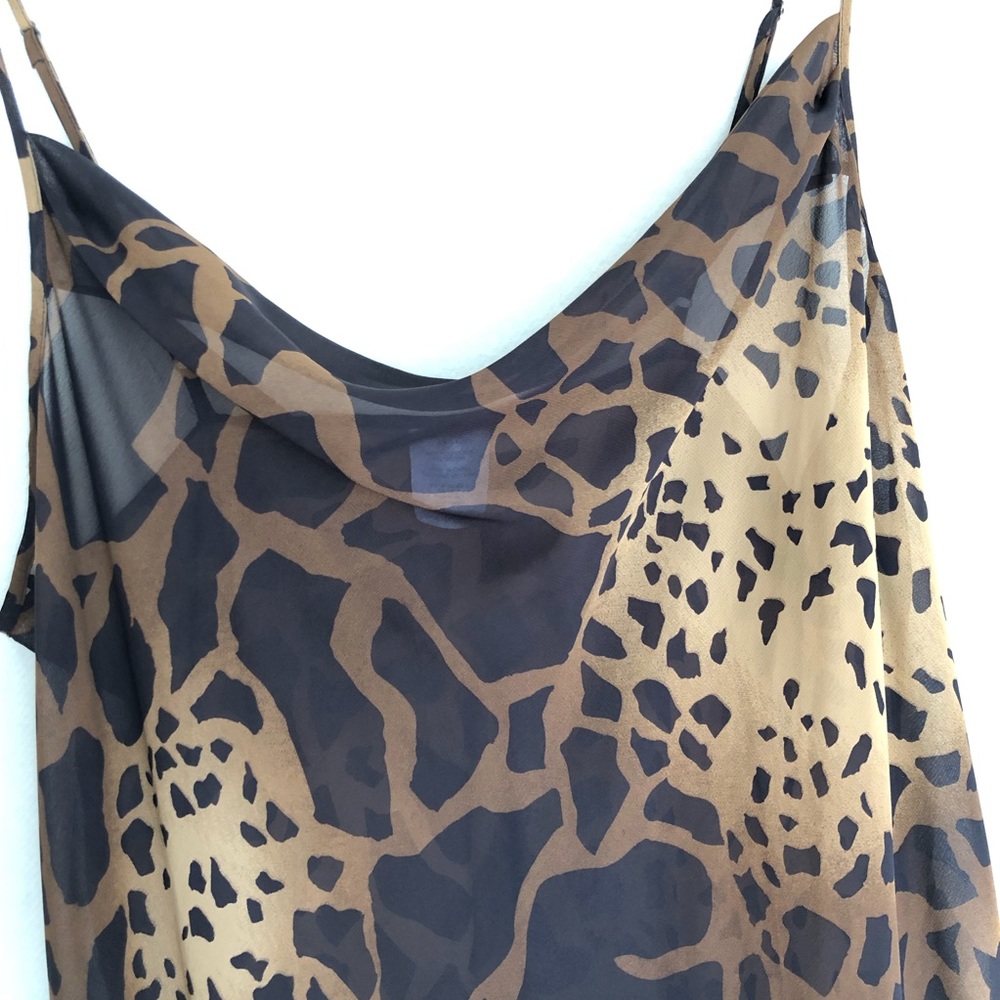 COPY - Animal Print Silk Blend Slip Dress 2X